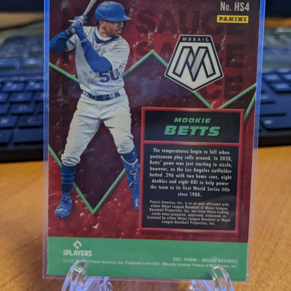 2021 Mosaic - Mookie Betts - Hot Sauce - Picture 2 of 2